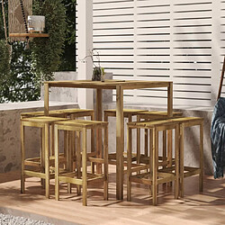 vidaXL Table de bar 110x100x110 cm Bois de pin imprégné