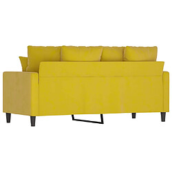 Maison Chic Canapé à 2 places,Sofa de Salon,Canapé droit Jaune 140 cm Velours -GKD797723 pas cher