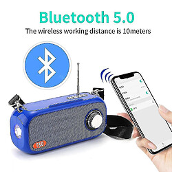 Universal Haut-parleur Bluetooth Portable Colonne sans fil de basse en extérieur des haut-parleurs USB de support (bleu)