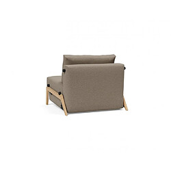 Avis Inside 75 Fauteuil convertible lit 90 cm ILB 500 chêne laqué tissu Mahoga Caramel Grey