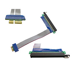 Kalea-Informatique Riser PCI Express 1 port PCIe 1x 16x - SOUPLE Pour monter une carte 16x sur un port 1x Pour monter une carte 16x sur un port 1x