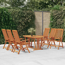 Salle à dîner de jardin 7 pcs,Table et chaise à manger Bois d'eucalyptus massif -MN85521