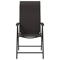 Acheter vidaXL Chaises pliables de jardin lot de 8 café noir résine tressée