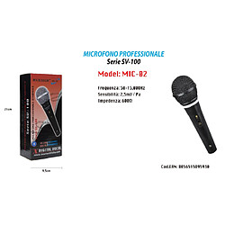 Tradex UNIDIRECTIONNEL 17.5CM CABLE ON/OFF 2M XLR JACK KARAOKE MAXTECH MIC-02