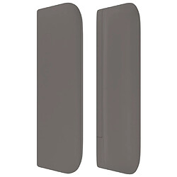 Avis Maison Chic Tête de lit moderne avec oreilles pour chambre - Décoration de lit Gris 203x16x78/88 cm Similicuir -MN91977