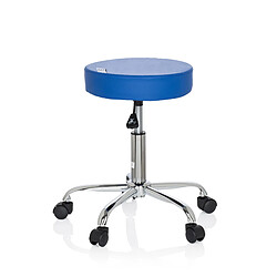 Avis Tabouret / siège pivotant / siège technique OPERATOR II simili-cuir bleu chrome hjh OFFICE