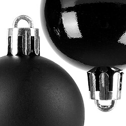 Un ensemble de boules pour le sapin de Noël / boules incassables noires 20 pièces 4 cm pas cher