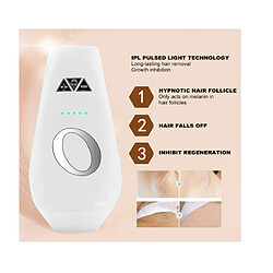 Chrono Machine d'épilation IPL, 200 000 fois Flash 5 lasers de réglage de vitesse Épilateur électrique, aisselles/bras dos/zone de bikini épilation pour hommes et femmes (blanc) pas cher