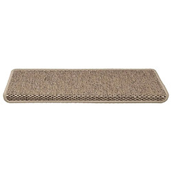 Avis vidaXL Tapis d'escalier autocollants 15 pcs 65x21x4 cm Sable