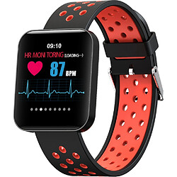 Wewoo Bracelet connecté S88 1,54 pouces TFT couleur écran intelligent IP67 étancheBracelet en siliconeRappel d'appel de soutien / Surveillance de la fréquence cardiaque / du sommeil / Rappel sédentaire / de la pression artérielle Rouge