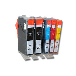 vhbw 5x cartouche d'encre compatible lot pour HP 655, CZ109AE, CZ110AE, CZ111AE, CZ112AE