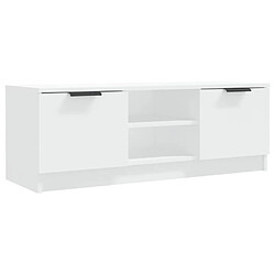 vidaXL Meuble TV Blanc 102x35x36,5 cm Bois d'ingénierie