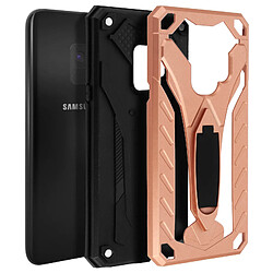 Avizar Coque Galaxy S9 Protection Bi-matière Antichoc Fonction Support - rose champagne pas cher