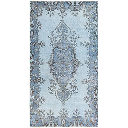 Vidal Tapis de laine 206x112 Bleu Ultra Vintage