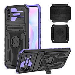 Coque en TPU antichoc avec béquille violet pour votre Xiaomi Redmi 9A