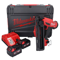 Milwaukee M18 FN16GA-502X cloueur sans fil 18 V 32 - 64 mm sans brosse + 2x batterie 5,0 Ah + chargeur + boîte HD