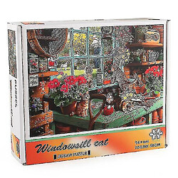 Universal 1000pcs chat sur le fenêtre de la fenêtre Jigsaw bricolage Puzzle Toys Assemblage de décorc décor