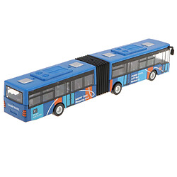 1:64 Échelle d'alliage Pull Back Véhicule Autobus Diecast Toy Cadeau pour les enfants Bleu pas cher