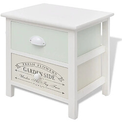 Helloshop26 Table de nuit chevet commode armoire meuble chambre en style français bois 1402051