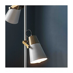 Avis Endon Lampadaire Gerik en Acier , blanc et peinture en laiton vieilli