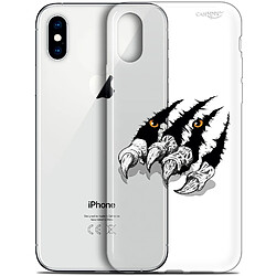 Caseink Coque arrière Apple iPhone Xs / X (5.8 ) Crystal Gel HD [ Nouvelle Collection - Souple - Antichoc - Imprimé en France] Les Griffes