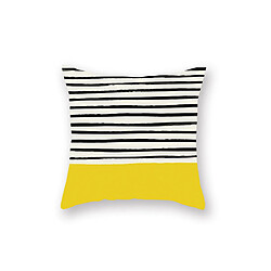 YP Select 4pcs jaune taie d'oreiller géométrique canapé taie d'oreiller de coussin - 1 jaune 45X45Cm