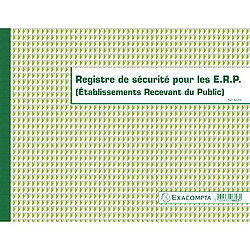 Registre de sécurité incendie pour les établissements recevant du public Exacompta 6623E