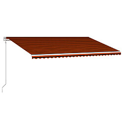 Avis Maison Chic Store banne | Auvent rétractable de porte | Marquise Brise-soleil automatique 600x300 cm Orange et marron -GKD93977