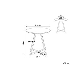 Avis Beliani Table d'appoint teinte bois clair et noir ATOKA