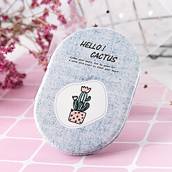 Wewoo Miroir cosmétique portable Cactus frais petit gris pâle