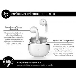 Avis FORCE PLAY Ecouteurs True Wireless Capteur Tactile Blanc