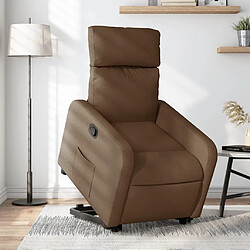 vidaXL Fauteuil inclinable Marron Tissu