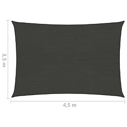 Acheter Helloshop26 Voile d'ombrage 160 g/m² 3,5 x 4,5 m pehd anthracite 02_0008915