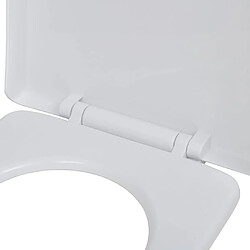 Helloshop26 Lot de deux sièges abattants WC avec couvercles plastique blanc 02_0002956 pas cher