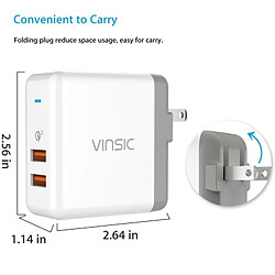 Acheter Wewoo Pour iPhone / iPad, Samsung Galaxy S7 / S6 / Bord / Plus, Mi5 etc, US Plug 36W Portable Dual-Port Chargeur Rapide 3.0 Double-Port USB de Voyage Adaptateur de Voyage,