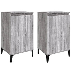 Maison Chic Lot de 2 Tables de chevet - Tables de Nuit sonoma gris 40x35x70cm bois d'ingénierie