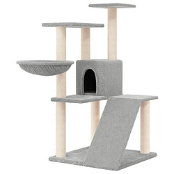 Arbre à chat avec griffoirs,niche pour chat en sisal Gris clair 94 cm -MN11141