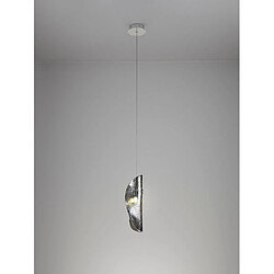 Avis Luminaire Center Suspension design 1 ampoule Chrome poli,fumé