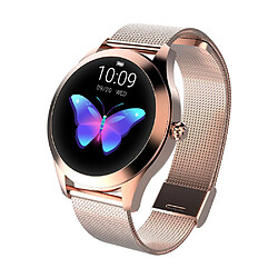 Chrono Montre Connectée pour Homme Femmes avec IP68 Etanche Sport Tactile OLED Suivi de Performance pour Android iOS-Or