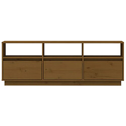 Acheter vidaXL Meuble TV Marron miel 140x37x50 cm Bois de pin massif