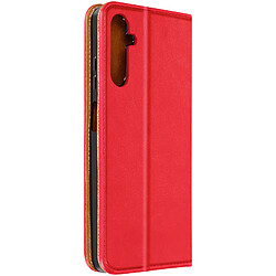 Avizar Housse pour Samsung A05s Cuir Véritable Clapet portefeuille Support Rouge