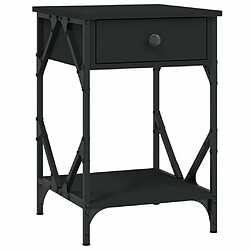 Maison Chic Table de chevet | Table de nuit noir 40x42x60 cm bois d’ingénierie -GKD25209