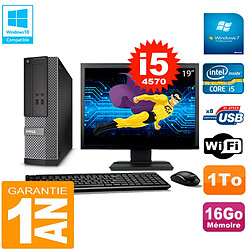 PC DELL 3020 SFF Ecran 19" Core I5-4570 RAM 16Go Disque 1 To Wifi W7 - Occasion