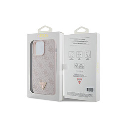 Avis Guess Maroquinerie Guess Coque pour Apple iPhone 15 Pro Triangle Strass 4G Rose