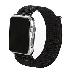 Wewoo Pour Apple Watch séries 3 et 2 et 1 Bracelet de montre simple en nylon de 38 mm avec mode Magic Stick (Nightfall Black)