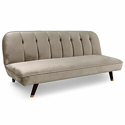 Paris Prix Canapé Convertible en Velours Seattle 180cm Taupe