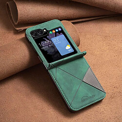 Htdmobiles Housse pour Samsung Galaxy Z Flip 6 5G - etui coque pochette portefeuille - VERT