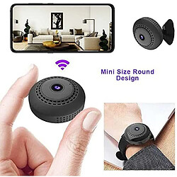 Chrono Mini caméra espion sans fil, caméra intelligente 1080P avec télécommande WIFI, caméra de sécurité portable à vision nocturne(Noir)