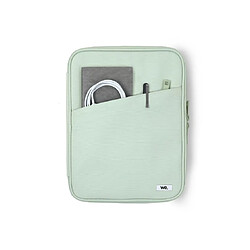 WE POP Housse universelle pour tablette jusqu'à 11'' : coloris vert - 2 grandes poches intérieures - 1 poche frontale - 1 compartiment stylet