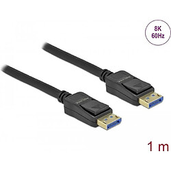 Delock - DisplayPort-Kabel - DisplayPort (M) zu DisplayPort (M) - DisplayPort 2,0 - 1,0m - unterstützt 10K 60 Hz (10,240 x 4320) - Schwarz (80261)